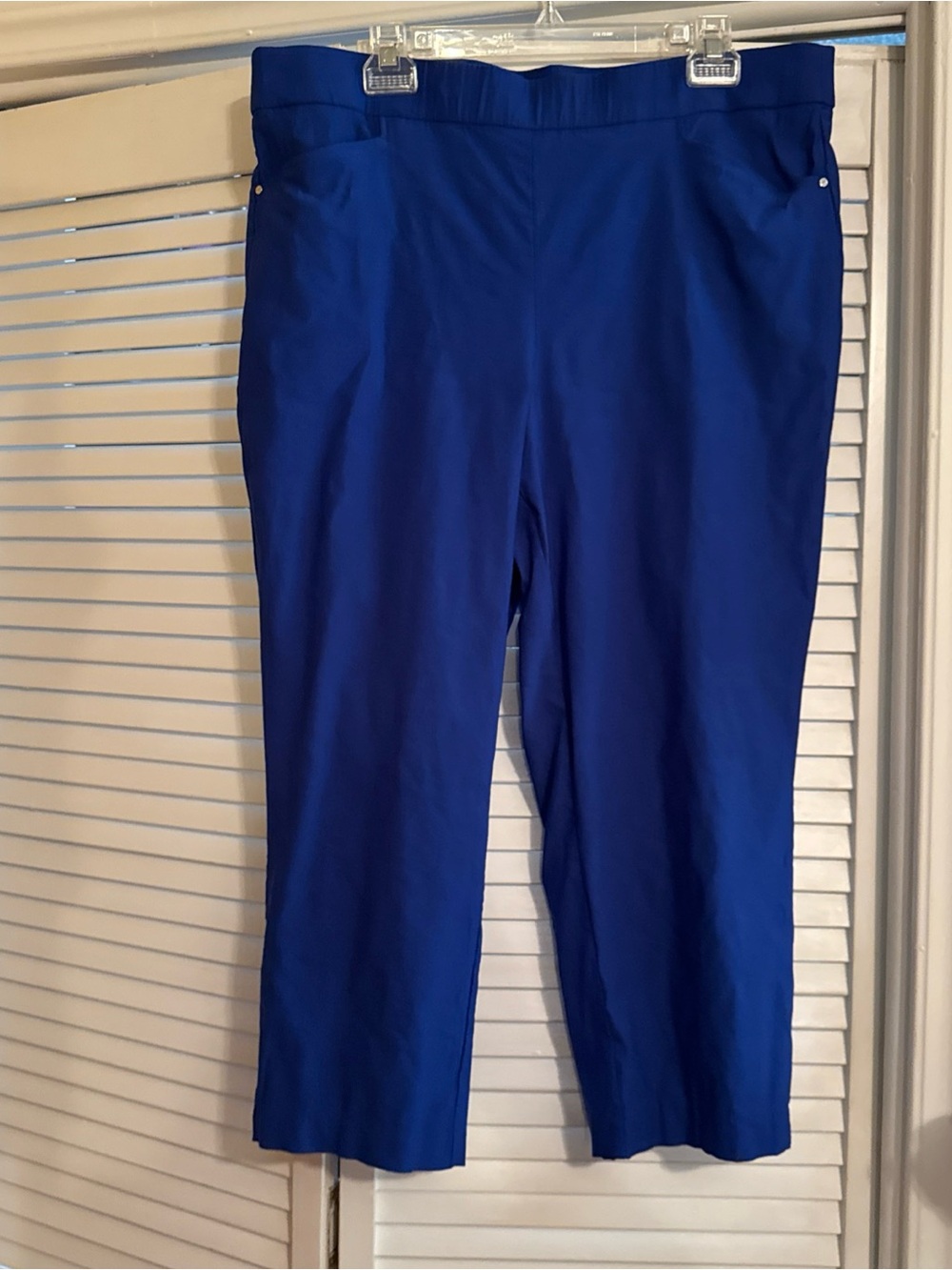Rafaella Cobalt Cropped Straight-Leg Pants